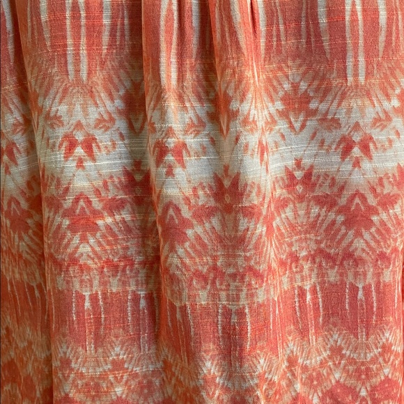 Zac & Rachel V-Neck Coral and White Blouse - Picture 6 of 10